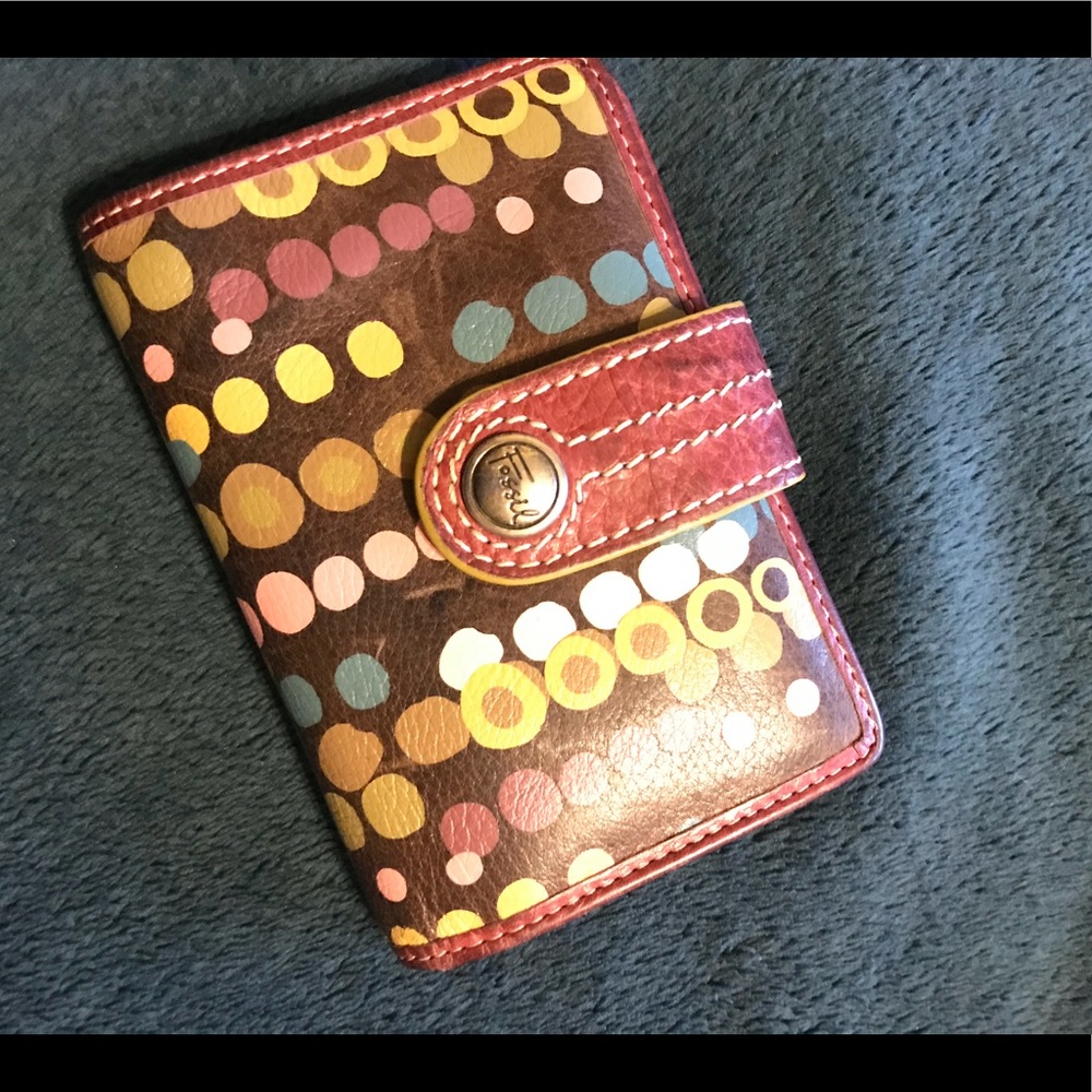 Leather Fossil Multi-Colored Wallet